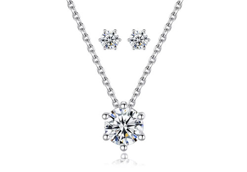 Damen schmuckset rhodiniert - damen,