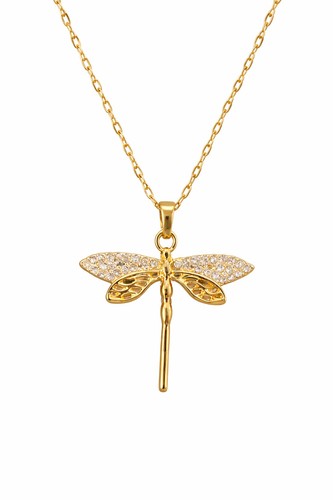 Libellen kette edelstahl 18k - kette,