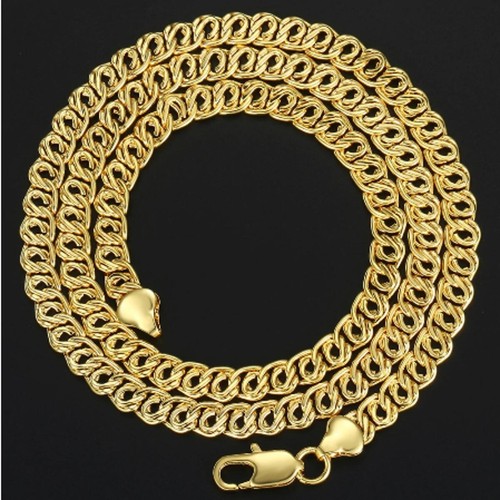 Kette gold vergoldet - gold, 7mm