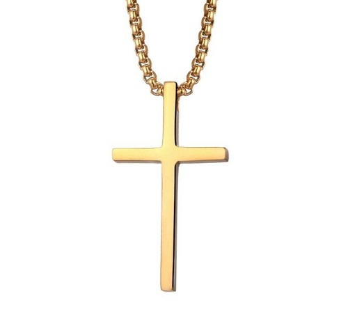 18k goldkette vergoldet - 18k, kreuz