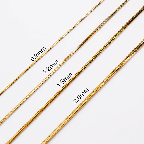 Schlangenkette 18k vergoldet - schlangenkette,