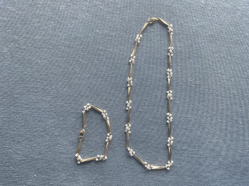 Kette und armband vergoldet - kette,