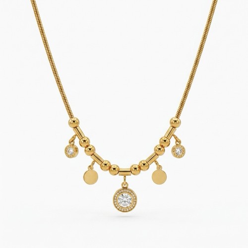 Halskette 18k vergoldet damen - halskette,