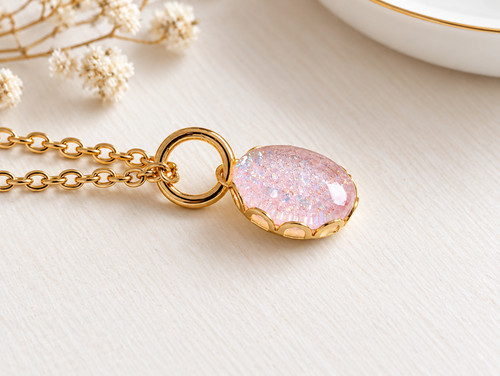Kette mir glitzerstein - kette,