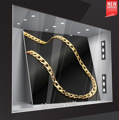 18k goldkette 6mm 60cm - 18k, lang
