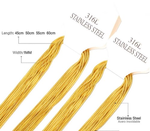 Feine goldkettchen 1mm - goldkettchen,